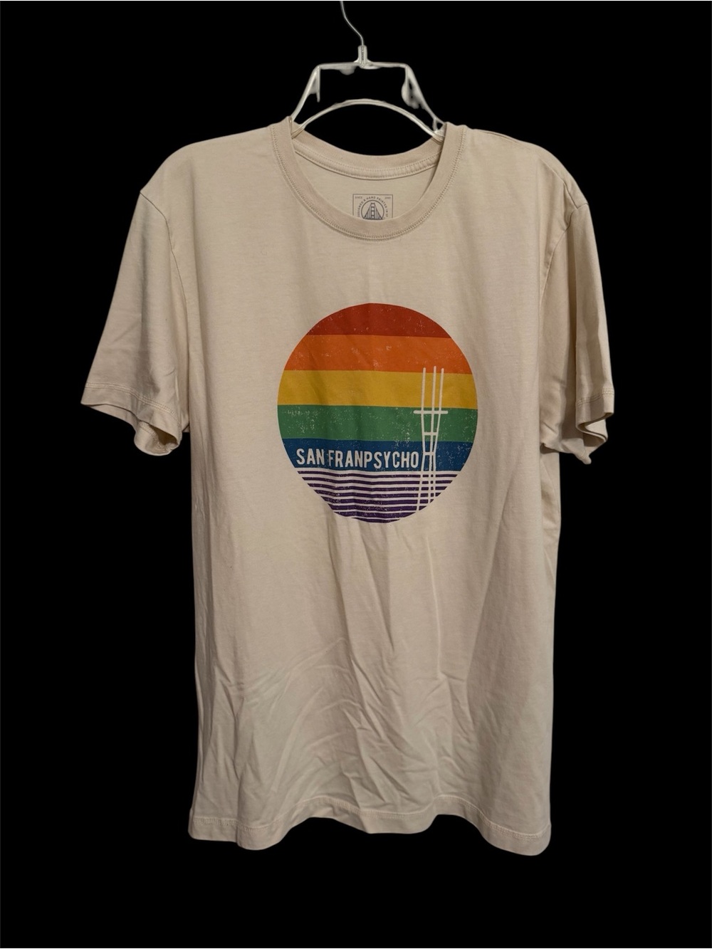 Men's Cream pride tee
